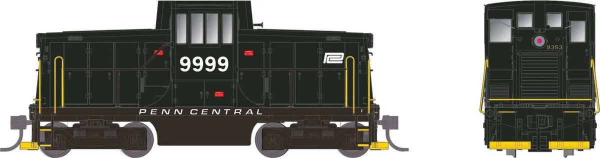 GE 44-Tonner - Standard DC -- Penn Central #9999 (black, white)