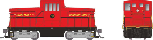 GE 44-Tonner - Sound and DCC -- Claremont & Concord #31 (red, yellow, black)
