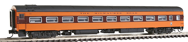 The Panorama Line(TM) Lightweight Coach, Assembled, Lighted, MT Couplers -- Milwaukee Road #548