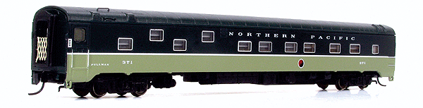 The Panorama Line(TM) Duplex Sleeper, Assembled, Lighted, MT Couplers -- Northern Pacific #371