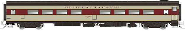 Panorama Line(TM) Cafe-Bar-Lounge w/Partial Skirting - Ready to Run -- Erie Lackawanna #741 (gray, maroon, black)