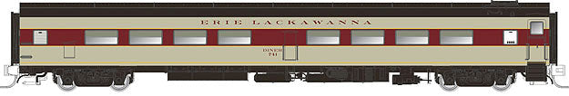 Panorama Line(TM) Cafe-Bar-Lounge w/Partial Skirting - Ready to Run -- Erie Lackawanna #747 (gray, maroon, black)