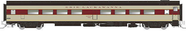 Panorama Line(TM) Cafe-Bar-Lounge w/Partial Skirting - Ready to Run -- Erie Lackawanna #748 (gray, maroon, black)