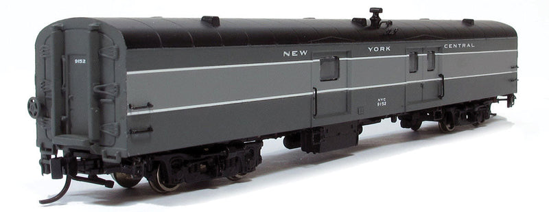 73' Smooth Side Baggage-Express w/41-N-11 - Ready to Run Panorama Line -- New York Central #9118 (2-Tone Gray, black, End Doors)