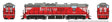 EMD SD9 High Nose - ESU LokSound and DCC -- Chicago, Burlington & Quincy #834 (Chinese Red, gray, white)