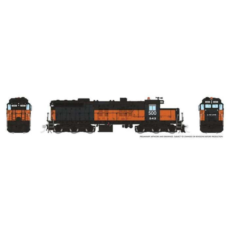 EMD SD10 Low Nose - ESU LokSound and DCC -- Soo Line #543 (Patched Ex-MILW, orange, black)