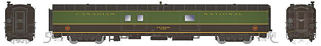 73' Smooth Side Baggage-Express w/41-BN0-11 - Ready to Run - Panorama Line -- Canadian National #9228 (1954 green, black; End Doors)
