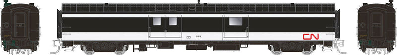 73' Smooth Side Baggage-Express w/41-BN0-11 - Ready to Run - Panorama Line -- Canadian National No Number (black, white, red Noodle Logo, Standard Ends)