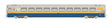 LRC Coach - Ready to Run -- VIA Rail Canada (VIA 1, As-Delivered, gray, blue, yellow)