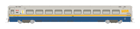 LRC Coach - Ready to Run -- VIA Rail Canada (VIA 1, As-Delivered, gray, blue, yellow)