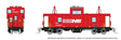 Angus Shops Wide Vision Caboose with Lights - Ready to Run -- Norfolk Southern #555551 (red, white)