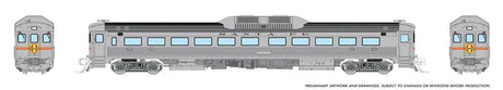 Budd RDC-1 Phase 1 - Standard DC -- Santa Fe #DC-191, DC-192 (silver, red, yellow, black)