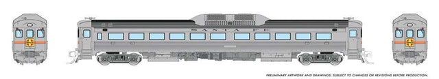 Budd RDC-1 Phase 1 - Standard DC -- Santa Fe #DC-191, DC-192 (silver, red, yellow, black)