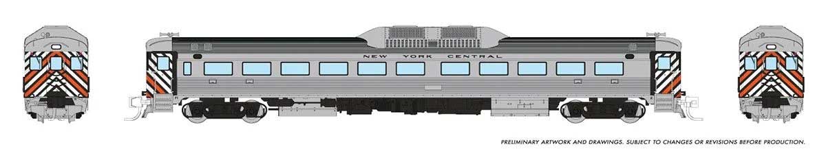 Budd RDC-1 Phase 1 - Standard DC -- New York Central (silver with stripes)