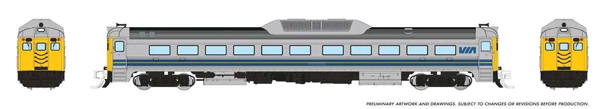 Budd RDC-1 Phase 2 - Standard DC -- VIA Rail Canada (Early; silver, blue, yellow)