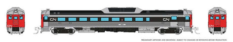Budd RDC-2 Phase 2 - Standard DC -- Canadian National #6203 (stainless, black, red, Noodle Logo)