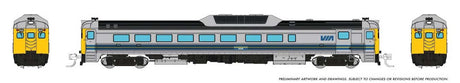 Budd RDC-2 Phase 2 - Standard DC -- VIA Rail Canada #6208 (Early, stainless, blue, yellow)