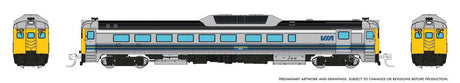 Budd RDC-2 Phase 2 - Standard DC -- VIA Rail Canada #6217 (Early, stainless, blue, yellow)
