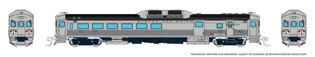 Budd RDC-3 Phase 1 - Standard DC -- Boston & Maine #6302 (stainless, black, Minuteman Logo)