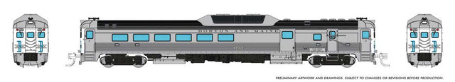 Budd RDC-3 Phase 2 - Standard DC -- Boston & Maine #6306 (stainless, black, white, blue, McGinnis Logo)