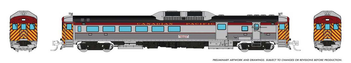 Budd RDC-3 Phase 1 - Standard DC -- Canadian Pacific #9108 (stainless, Action Red, white)