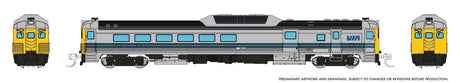 Budd RDC-3 Phase 2 - Standard DC -- VIA Rail Canada #6356 (Early, stainless, blue, yellow)