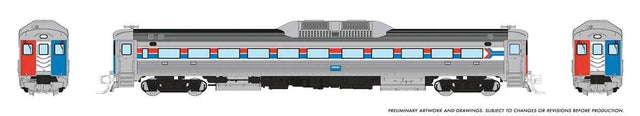 Budd RDC-1 Phase 1 - Sound and DCC -- Amtrak (Phase II, silver, red, blue, white)