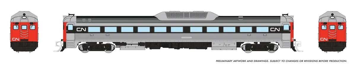 Budd RDC-1 Phase 2 - Sound and DCC -- Canadian National (silver, red, black, Noodle Logo)
