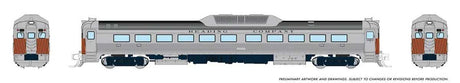 Budd RDC-1 Phase 2 - Sound and DCC -- Reading (silver with safety stripes)