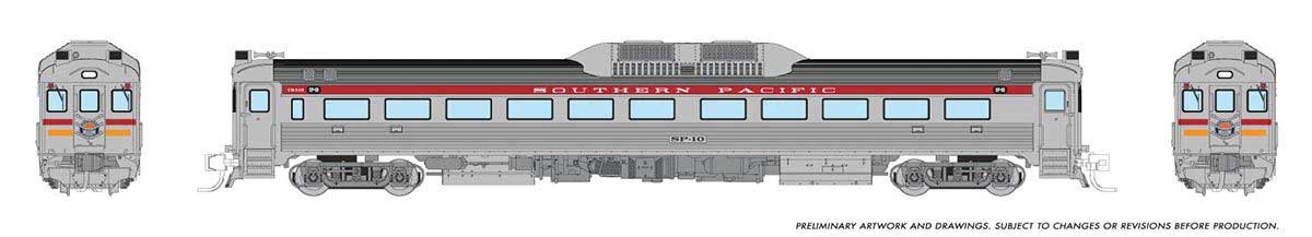 Budd RDC-1 Phase 1 - Sound and DCC -- Southern Pacific #10 (As-Delivered, silver, red)