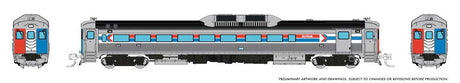 Budd RDC-2 Phase 1 - Sound and DCC -- Amtrak #36 (Phase 1, stainless, red, white, blue)