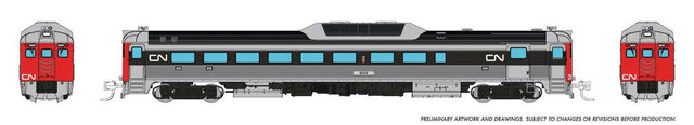 Budd RDC-2 Phase 2 - Sound and DCC -- Canadian National #6205 (stainless, black, red, Noodle Logo)