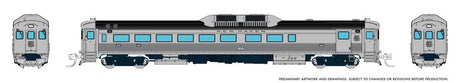 Budd RDC-2 Phase 1 - Sound and DCC -- New Haven #121 (stainless, Script Logo)