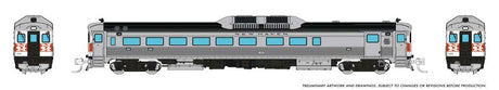 Budd RDC-2 Phase 1 - Sound and DCC -- New Haven #120 (stainless, white, vermillion, McGinnis Logo)