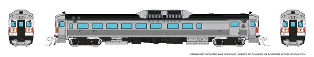 Budd RDC-2 Phase 1 - Sound and DCC -- New Haven #120 (stainless, white, vermillion, McGinnis Logo)