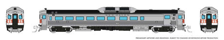 Budd RDC-2 Phase 1 - Sound and DCC -- New Haven #121 (stainless, white, vermillion, McGinnis Logo)