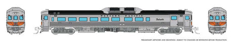 Budd RDC-2 Phase 1 - Sound and DCC -- Western Pacific #375 (stainless, orange, black, Zephyrette Logo)