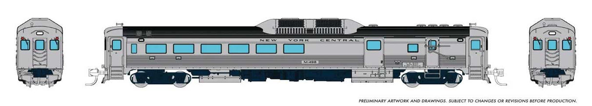 Budd RDC-3 Phase 1 - Sound and DCC -- New York Central #M-498 (stainless)