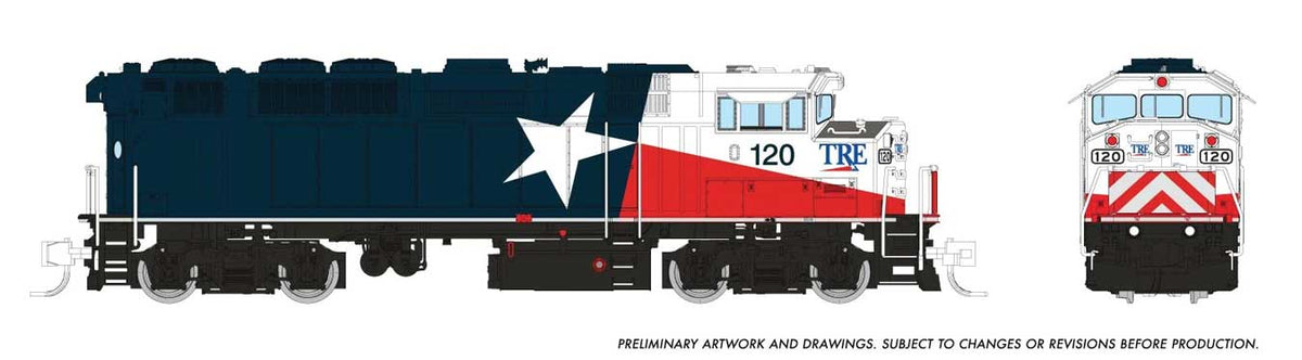 GMDD F59PH - Standard DC -- Trinity Rail Express #126 (red, white, blue)
