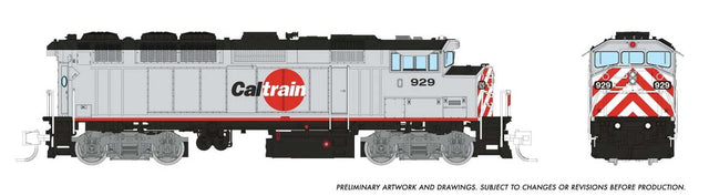 GMDD F59PH - Sound and DCC -- CalTrain #930 (silver, black, red dot)