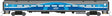 Comet Commuter Coach - Ready to Run -- AMT (2020s Scheme, silver, blue)