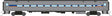 Comet Commuter Coach - Ready to Run -- Maryland Area Rail Commuter MARC (silver, blue, orange)