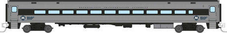 Comet Commuter Coach - Ready to Run -- Metro-North MNCR (West of Hudson Scheme, silver, black, M Ball Logo)
