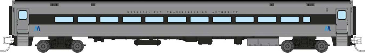 Comet Commuter Coach - Ready to Run -- Metro-North MNCR (West of Hudson Scheme, silver, black, 2-Tone M Logo)