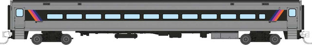 Comet Commuter Coach - Ready to Run -- NJ Transit (silver, black, Wide Black Stripe)
