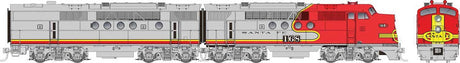 EMD FT A-B Set - Standard DC -- Santa Fe #158L, 158A (Warbonnet, silver, red, black, yellow)
