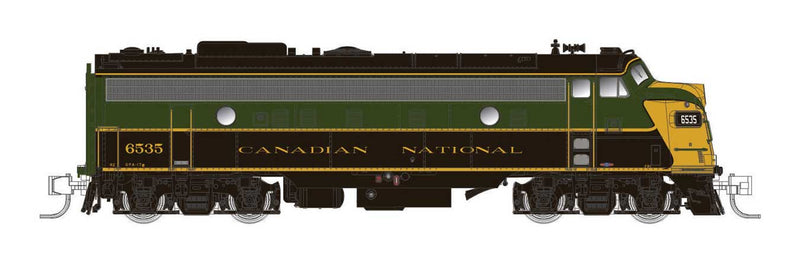 GMD FP9A CN Style - LokSound and DCC -- Canadian National 6522 (1954 Scheme, black, green, yellow)