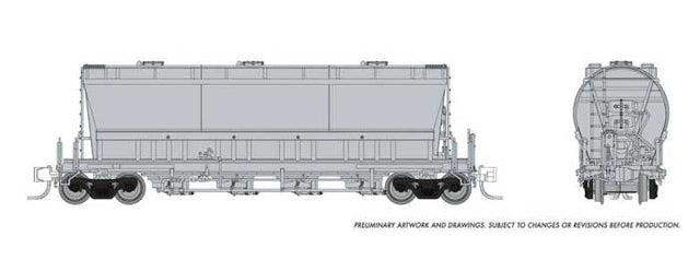 ACF PD3500 Flexi Flo Covered Hopper - Ready to Run -- Undecorated (Early Body)