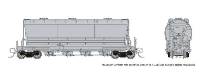 ACF PD3500 Flexi Flo Covered Hopper - Ready to Run -- Undecorated (Late Body)
