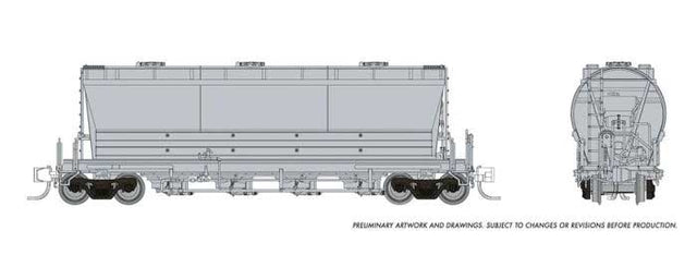 ACF PD3500 Flexi Flo Covered Hopper - Ready to Run -- Undecorated (Late Body)
